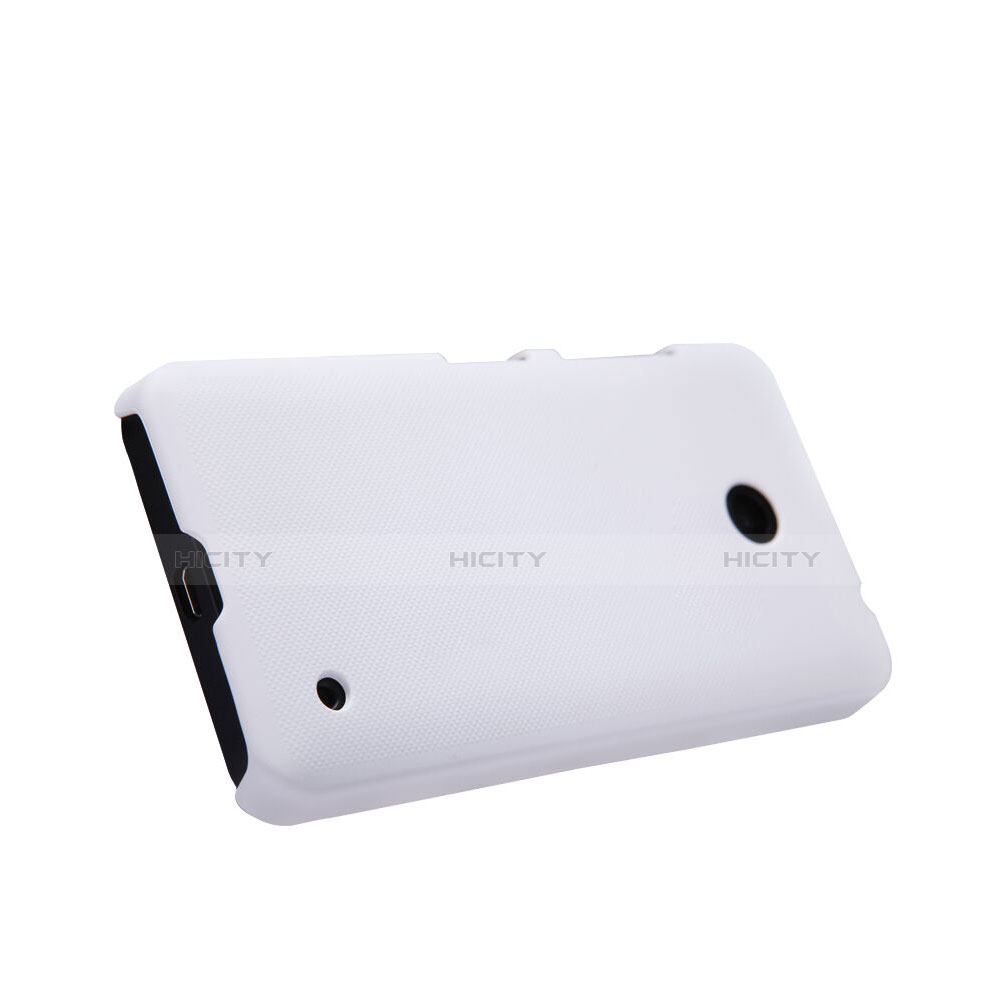 Handyhülle Hülle Kunststoff Schutzhülle Matt für Nokia Lumia 635 Weiß groß