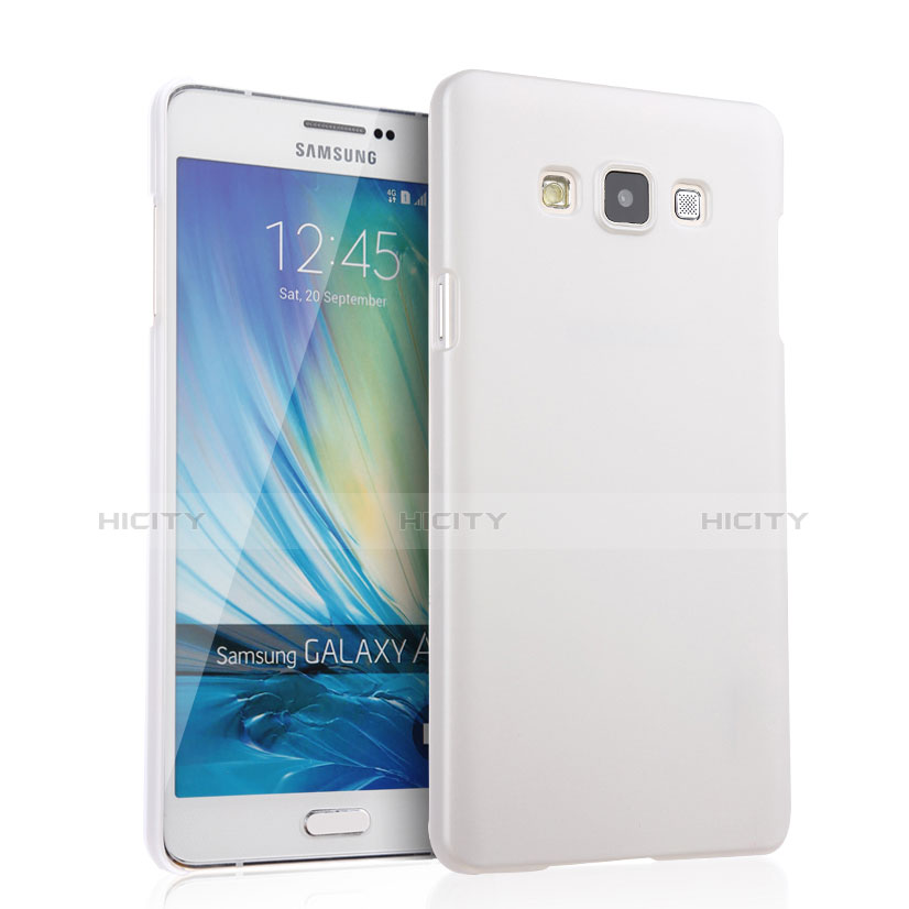 Handyhülle Hülle Kunststoff Schutzhülle Matt für Samsung Galaxy A7 Duos SM-A700F A700FD Weiß Plus
