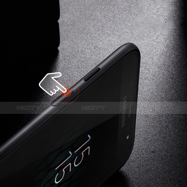 Handyhülle Hülle Kunststoff Schutzhülle Matt für Samsung Galaxy C8 C710F Schwarz groß