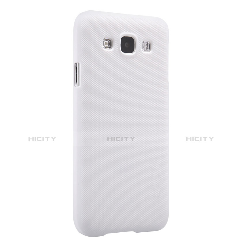Handyhülle Hülle Kunststoff Schutzhülle Matt für Samsung Galaxy E5 SM-E500F E500H Weiß