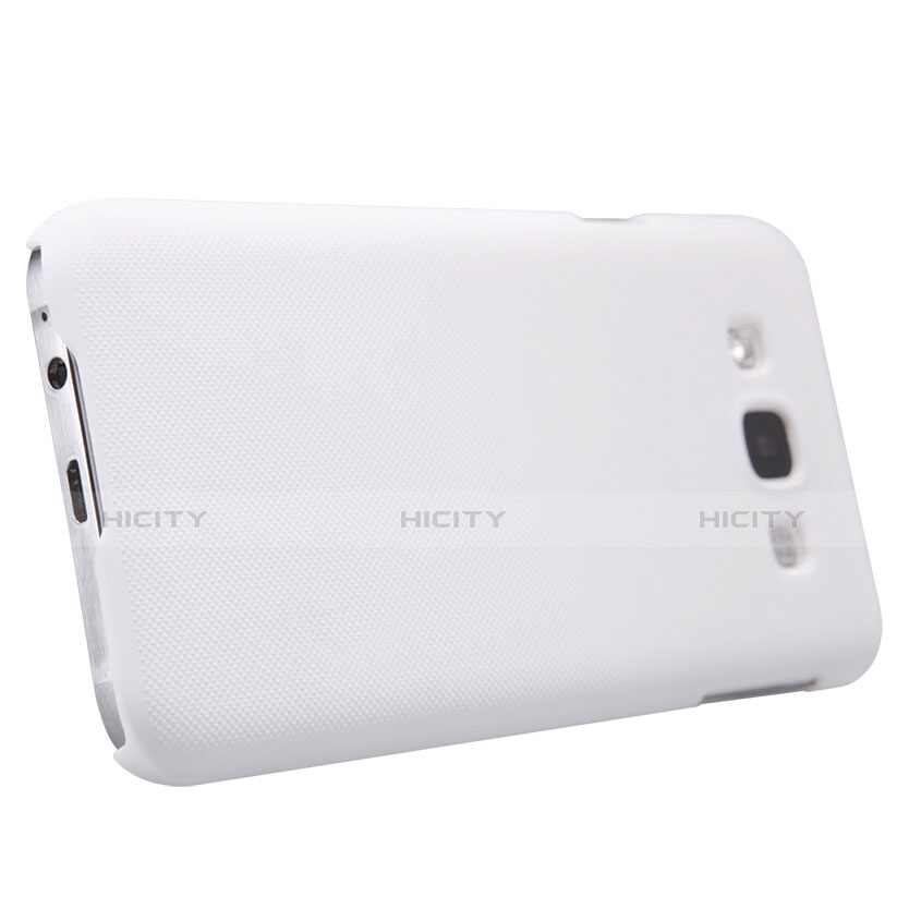 Handyhülle Hülle Kunststoff Schutzhülle Matt für Samsung Galaxy E5 SM-E500F E500H Weiß