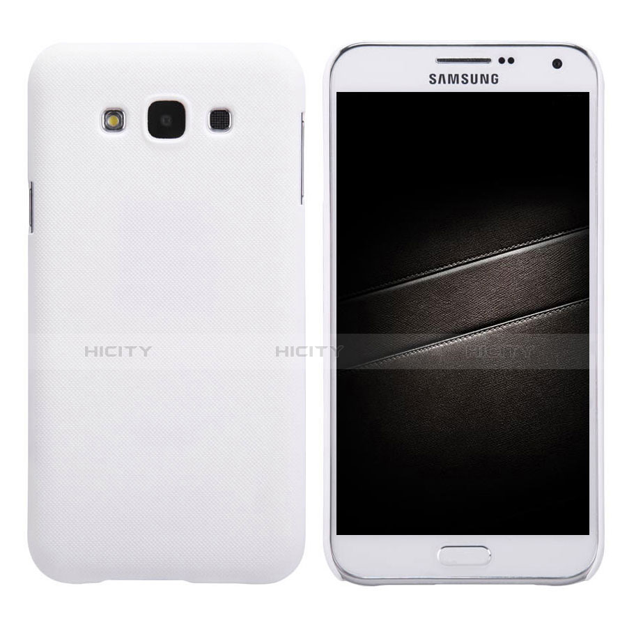Handyhülle Hülle Kunststoff Schutzhülle Matt für Samsung Galaxy E7 SM-E700 E7000 Weiß Plus