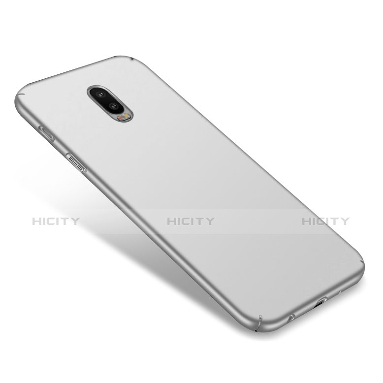 Handyhülle Hülle Kunststoff Schutzhülle Matt für Samsung Galaxy J7 Plus Silber groß