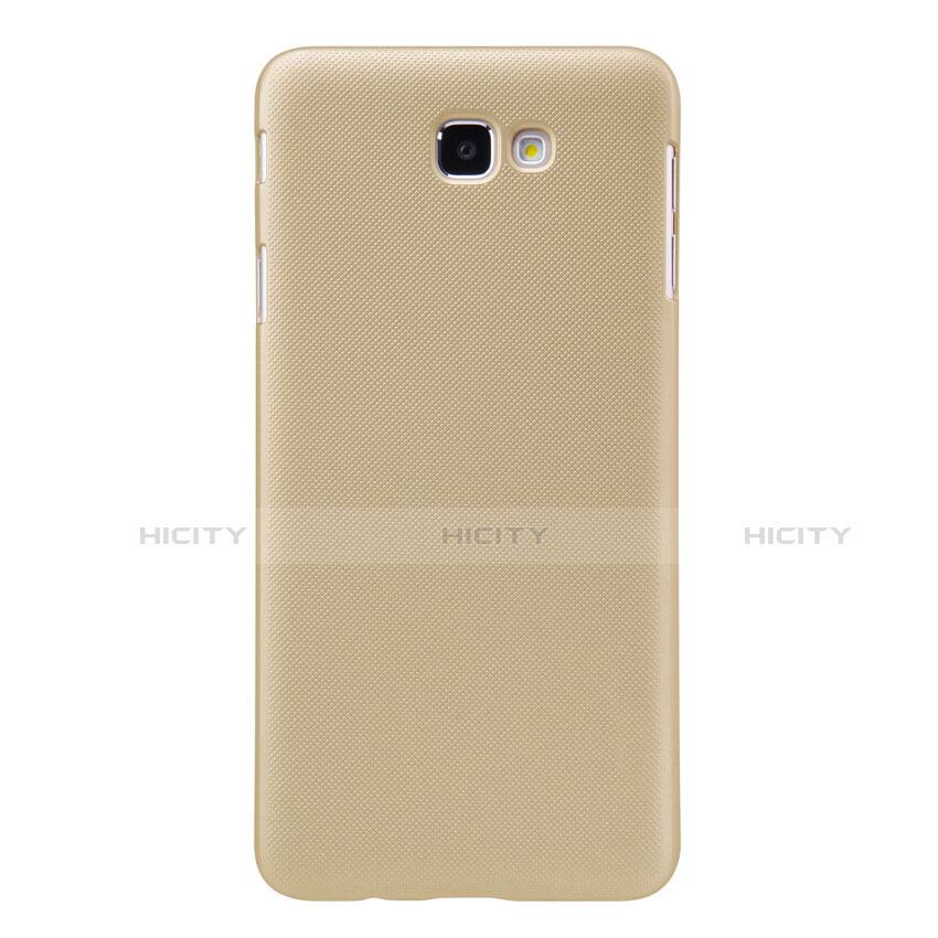 Handyhülle Hülle Kunststoff Schutzhülle Matt für Samsung Galaxy J7 Prime Gold groß