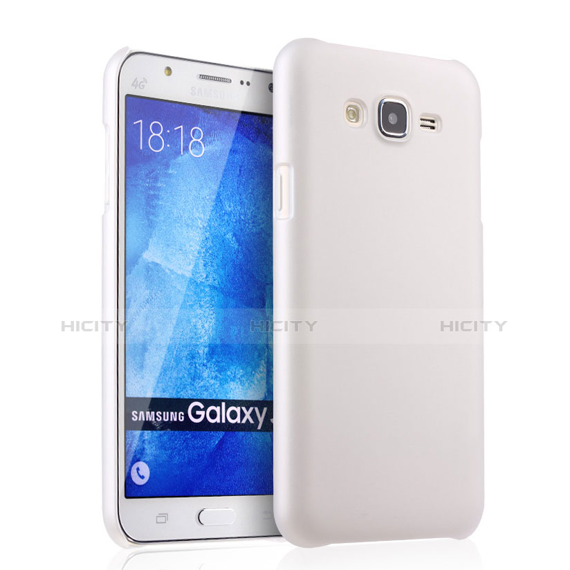 Handyhülle Hülle Kunststoff Schutzhülle Matt für Samsung Galaxy J7 SM-J700F J700H Weiß Plus