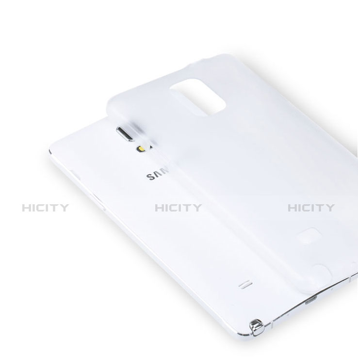Handyhülle Hülle Kunststoff Schutzhülle Matt für Samsung Galaxy Note 4 SM-N910F Weiß