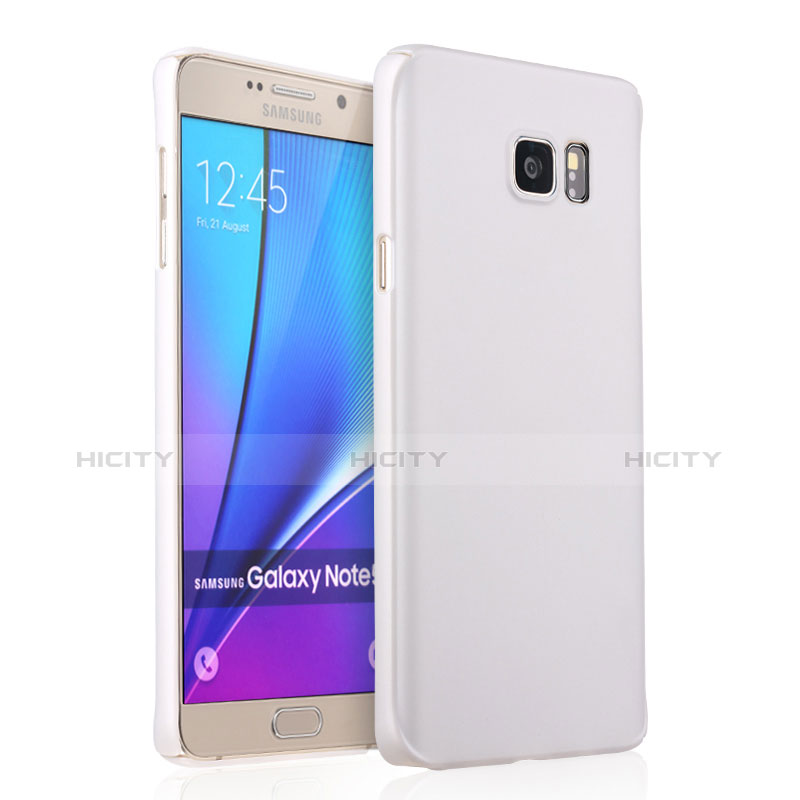 Handyhülle Hülle Kunststoff Schutzhülle Matt für Samsung Galaxy Note 5 N9200 N920 N920F Weiß