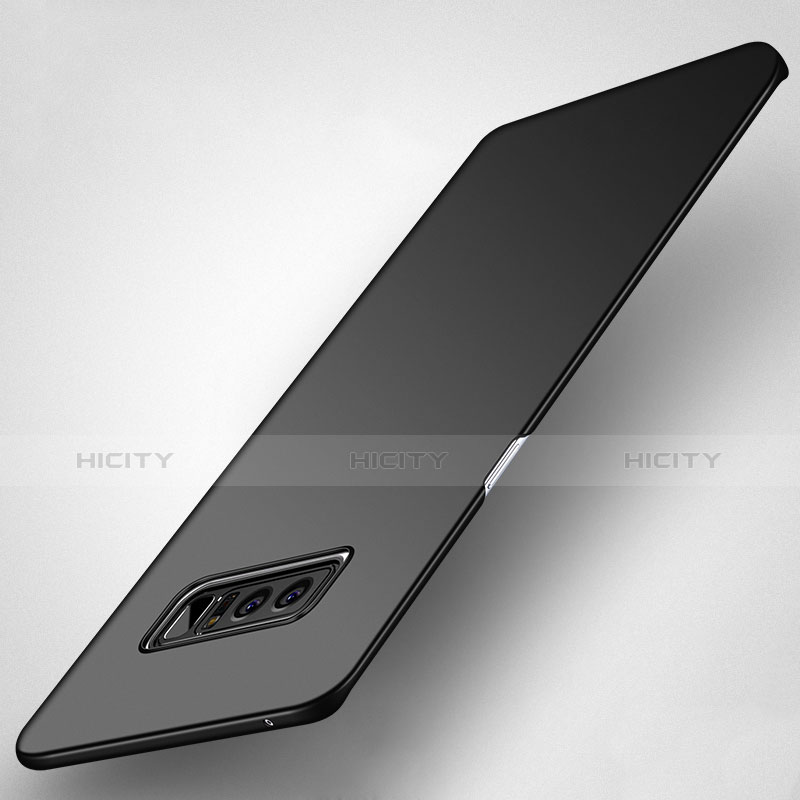 Handyhülle Hülle Kunststoff Schutzhülle Matt für Samsung Galaxy Note 8 Duos N950F Schwarz groß