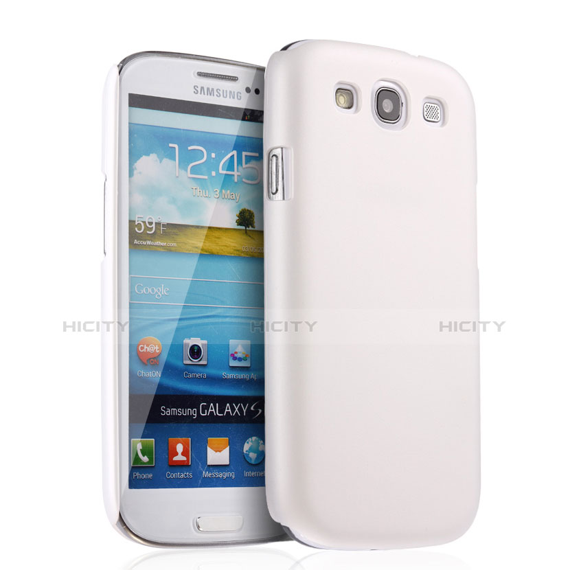 Handyhülle Hülle Kunststoff Schutzhülle Matt für Samsung Galaxy S3 i9300 Weiß Plus