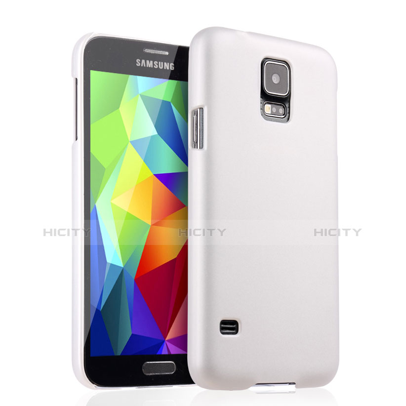 Handyhülle Hülle Kunststoff Schutzhülle Matt für Samsung Galaxy S5 G900F G903F Weiß Plus