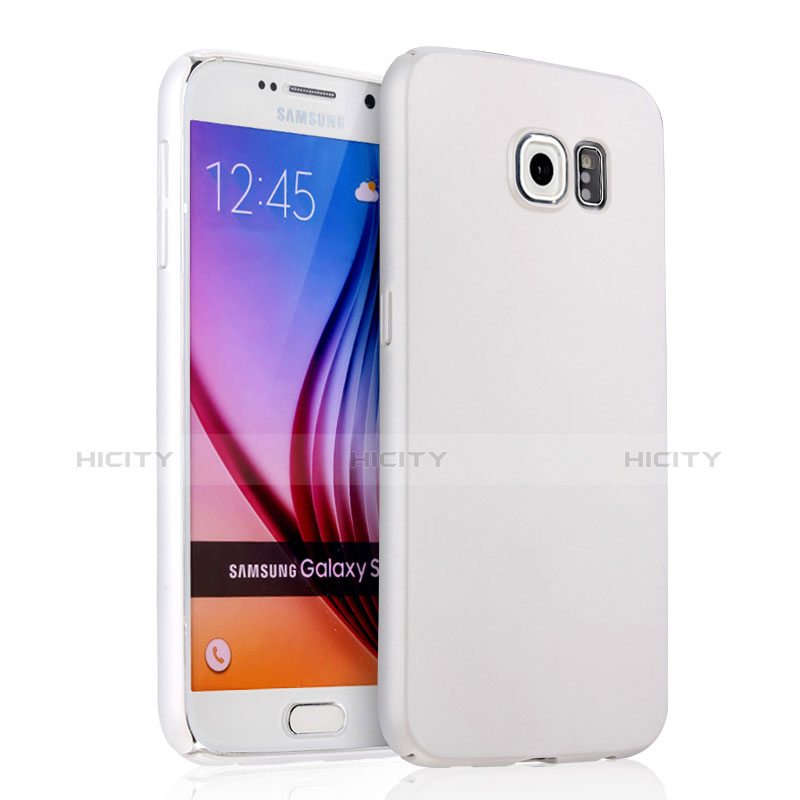 Handyhülle Hülle Kunststoff Schutzhülle Matt für Samsung Galaxy S6 SM-G920 Weiß Plus