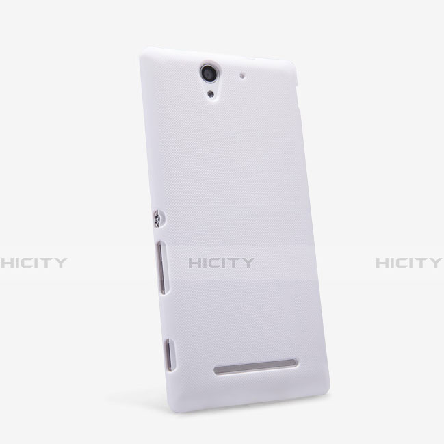 Handyhülle Hülle Kunststoff Schutzhülle Matt für Sony Xperia C3 Weiß Plus