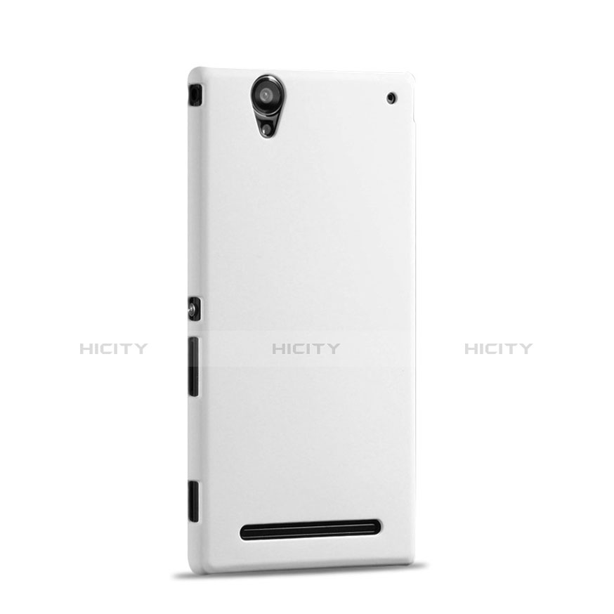 Handyhülle Hülle Kunststoff Schutzhülle Matt für Sony Xperia T2 Ultra Dual Weiß Plus