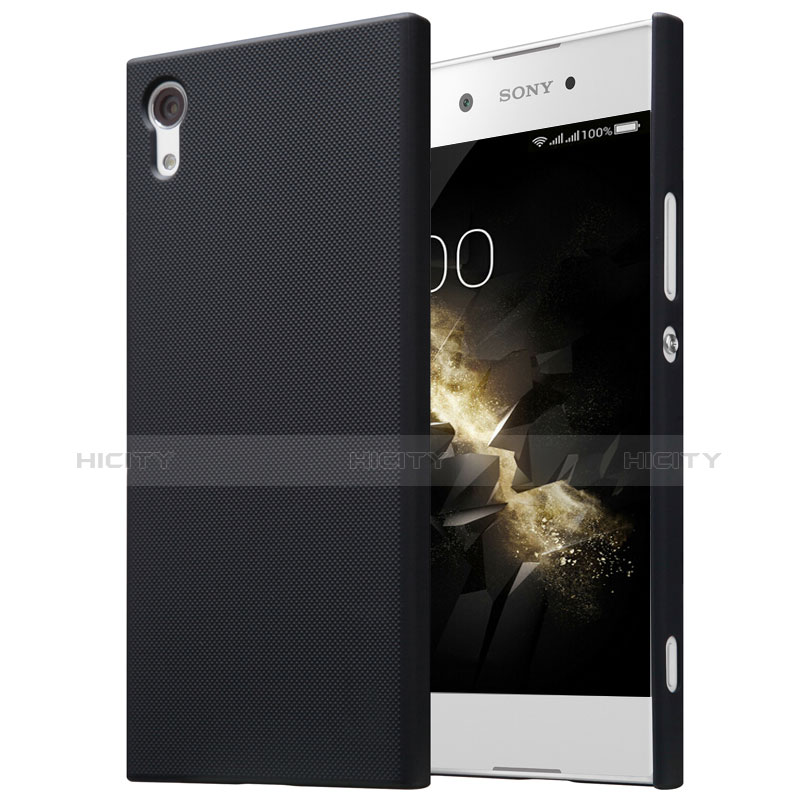 Handyhülle Hülle Kunststoff Schutzhülle Matt für Sony Xperia XA1 Schwarz Plus