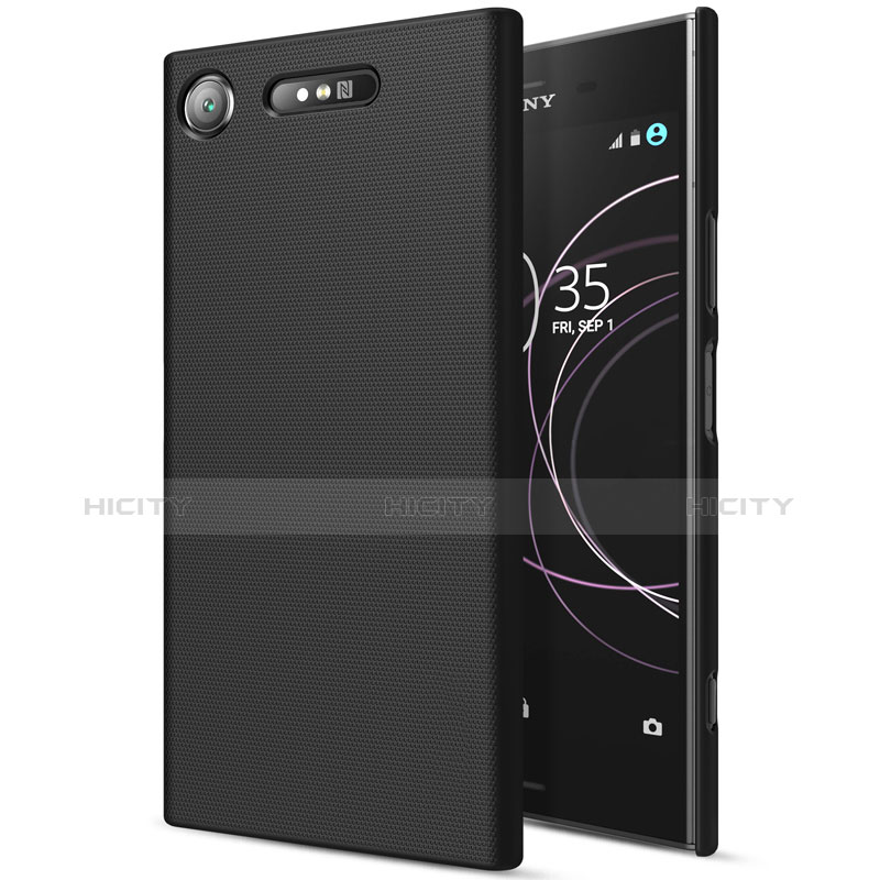 Handyhülle Hülle Kunststoff Schutzhülle Matt für Sony Xperia XZ1 Schwarz Plus