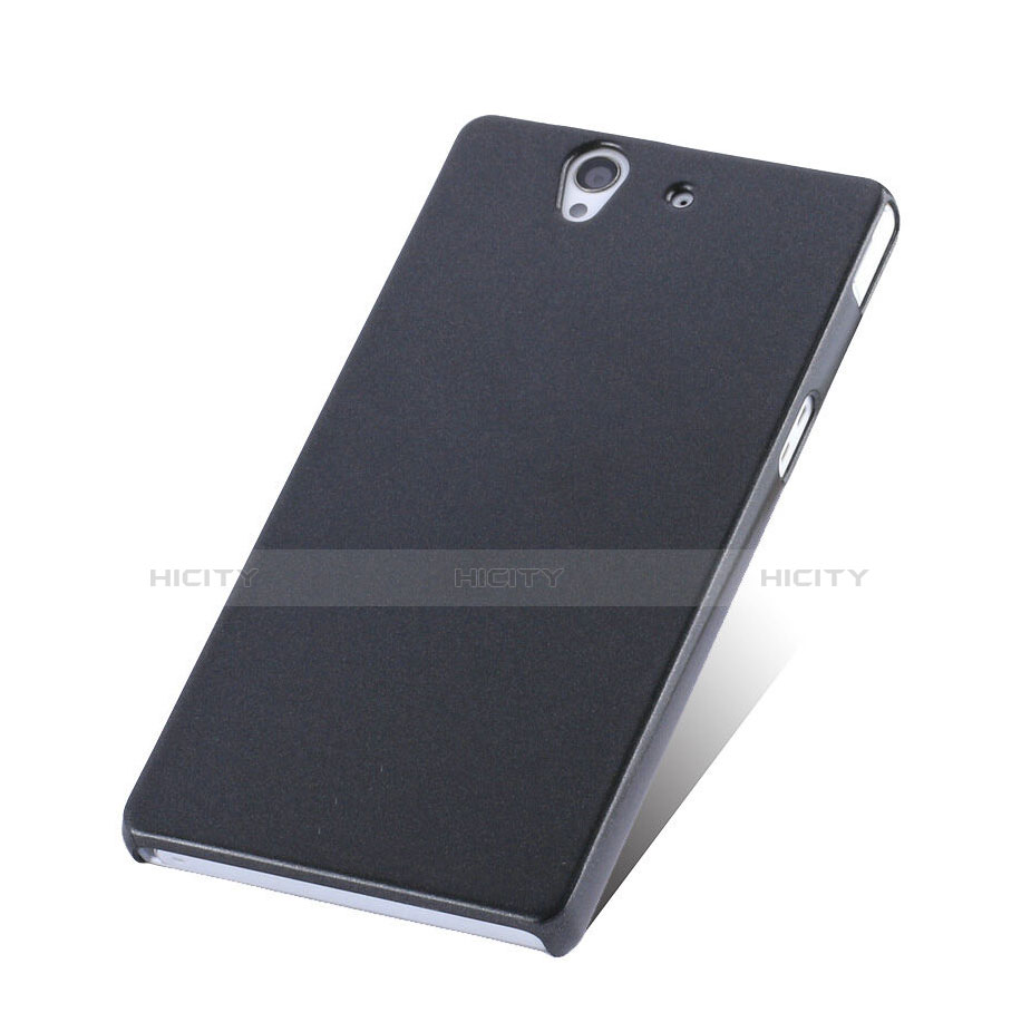 Handyhülle Hülle Kunststoff Schutzhülle Matt für Sony Xperia Z L36h Schwarz