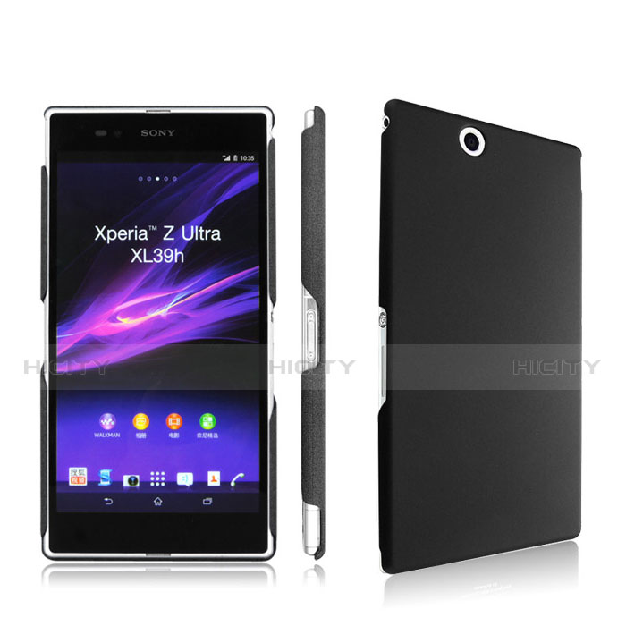 Handyhülle Hülle Kunststoff Schutzhülle Matt für Sony Xperia Z Ultra XL39h Schwarz Plus