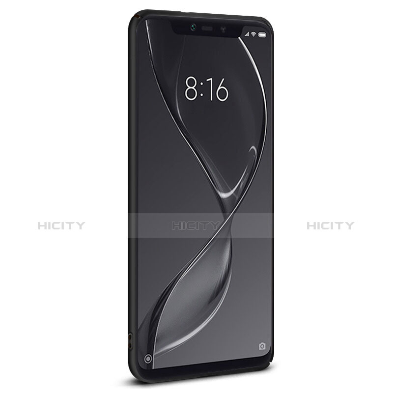 Handyhülle Hülle Kunststoff Schutzhülle Matt für Xiaomi Mi 8 Screen Fingerprint Edition Schwarz groß