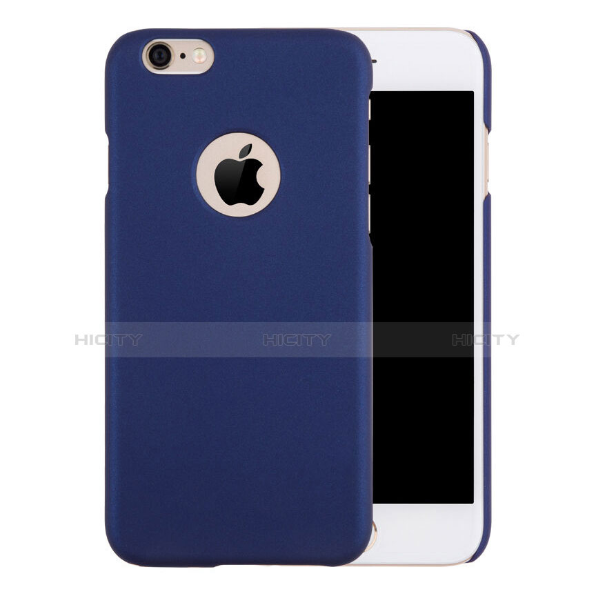 Handyhülle Hülle Kunststoff Schutzhülle Matt Loch für Apple iPhone 6S Plus Blau groß