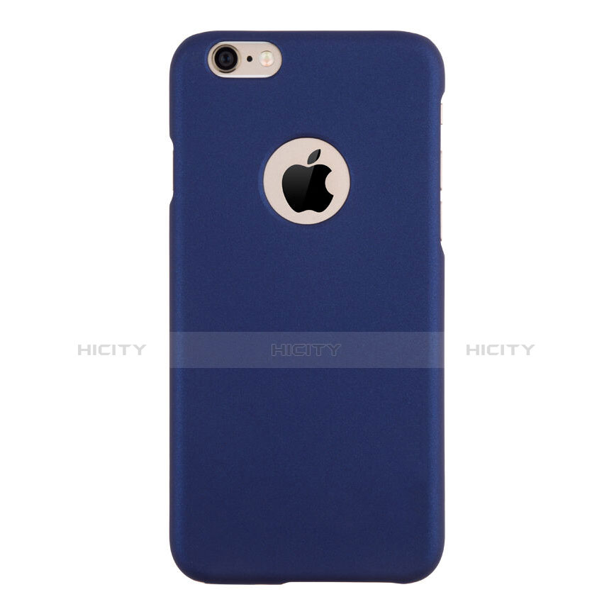 Handyhülle Hülle Kunststoff Schutzhülle Matt Loch für Apple iPhone 6S Plus Blau groß