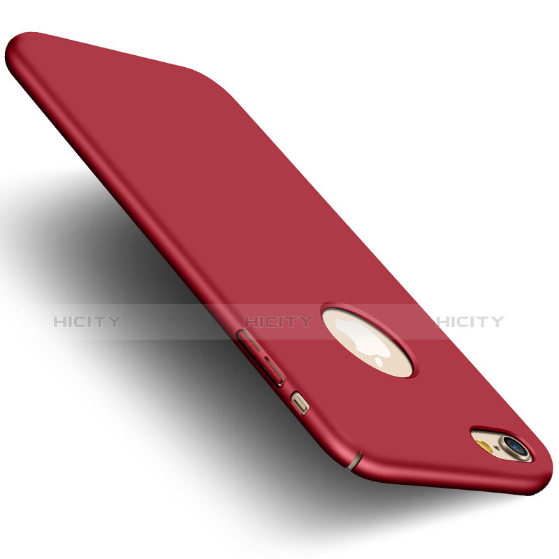 Handyhülle Hülle Kunststoff Schutzhülle Matt Loch mit Fingerring Ständer für Apple iPhone 6S Plus Rot groß