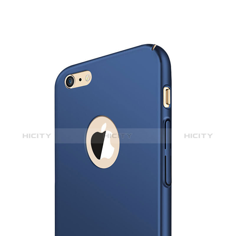 Handyhülle Hülle Kunststoff Schutzhülle Matt Loch mit Fingerring Ständer für Apple iPhone 7 Blau