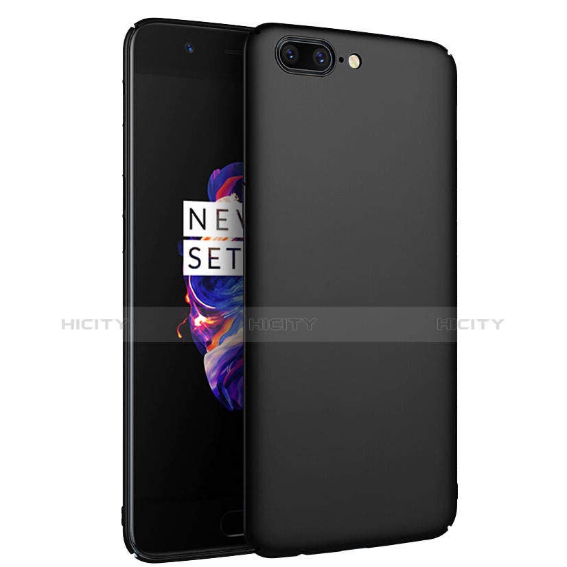 Handyhülle Hülle Kunststoff Schutzhülle Matt M01 für OnePlus 5 Schwarz groß