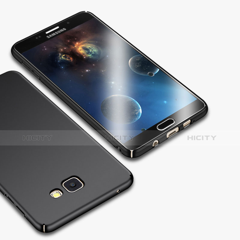 Handyhülle Hülle Kunststoff Schutzhülle Matt M01 für Samsung Galaxy A9 Pro (2016) SM-A9100 Schwarz groß
