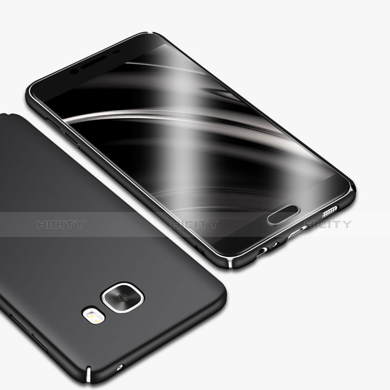 Handyhülle Hülle Kunststoff Schutzhülle Matt M01 für Samsung Galaxy C5 SM-C5000 Schwarz groß