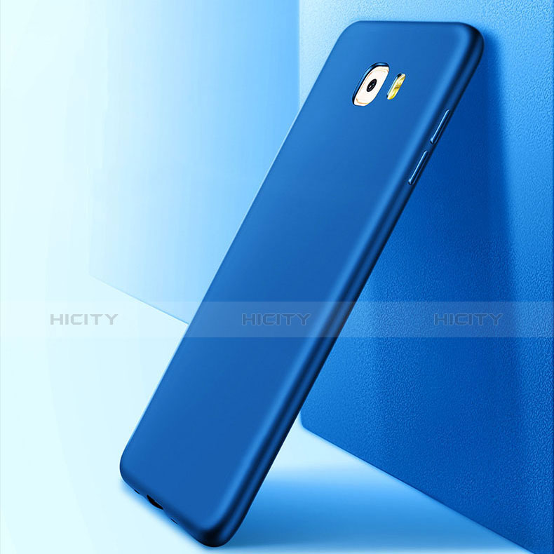 Handyhülle Hülle Kunststoff Schutzhülle Matt M01 für Samsung Galaxy C9 Pro C9000 Blau