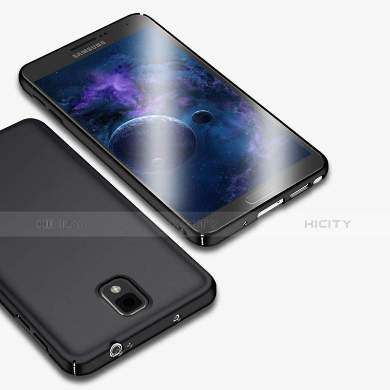 Handyhülle Hülle Kunststoff Schutzhülle Matt M01 für Samsung Galaxy Note 3 N9000 Schwarz Plus