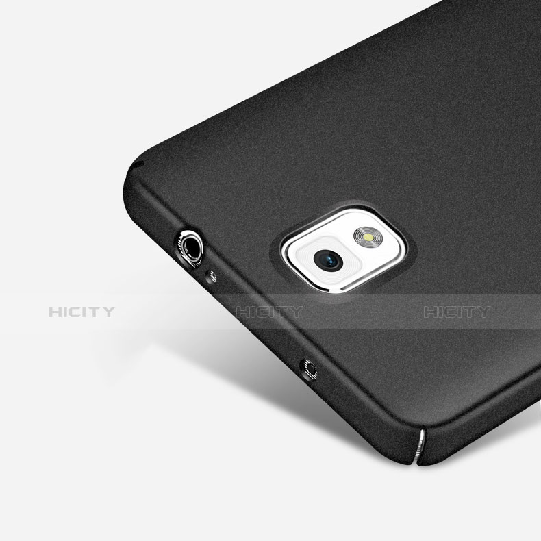 Handyhülle Hülle Kunststoff Schutzhülle Matt M01 für Samsung Galaxy Note 3 N9000 Schwarz groß