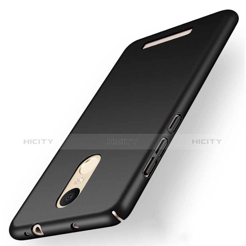 Handyhülle Hülle Kunststoff Schutzhülle Matt M01 für Xiaomi Redmi Note 3 MediaTek Schwarz Plus