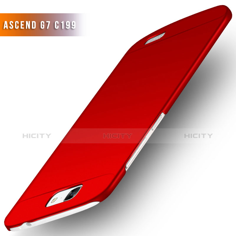 Handyhülle Hülle Kunststoff Schutzhülle Matt M02 für Huawei Ascend G7 Rot Plus