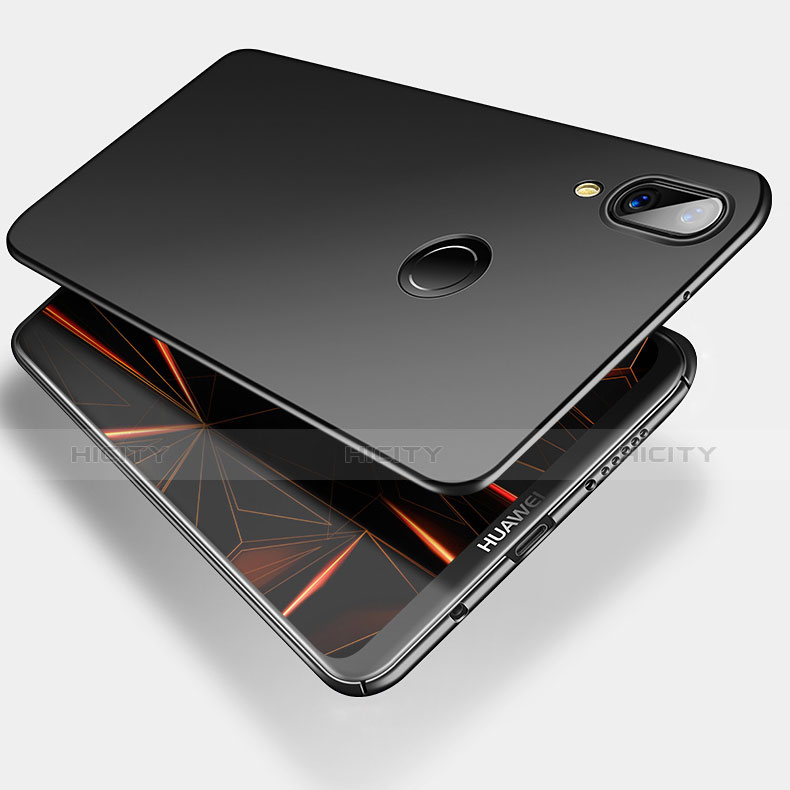 Handyhülle Hülle Kunststoff Schutzhülle Matt M02 für Huawei P20 Lite Schwarz groß