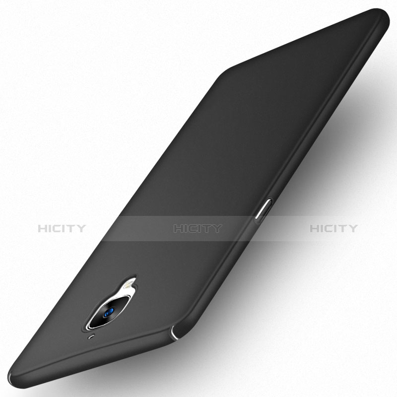 Handyhülle Hülle Kunststoff Schutzhülle Matt M02 für OnePlus 3 Schwarz groß