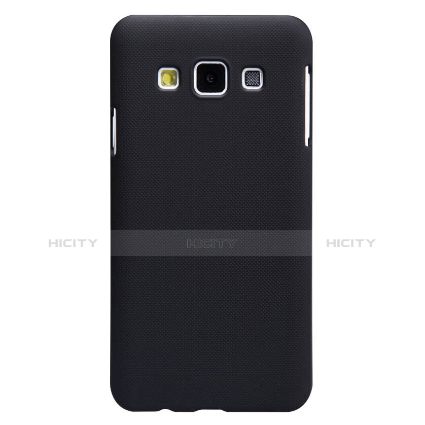 Handyhülle Hülle Kunststoff Schutzhülle Matt M02 für Samsung Galaxy A3 SM-300F Schwarz groß