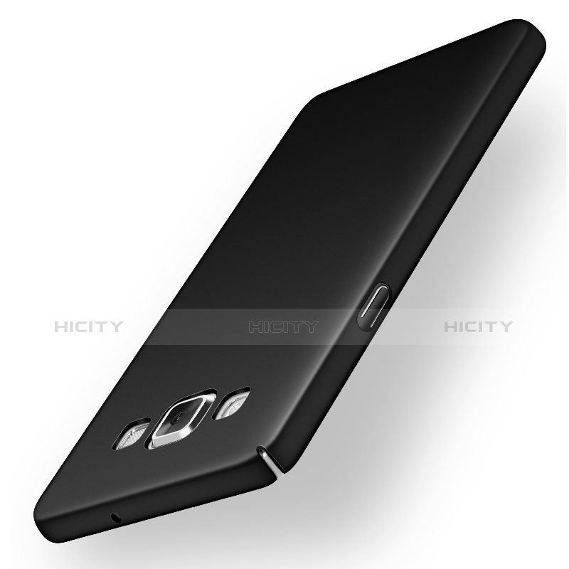 Handyhülle Hülle Kunststoff Schutzhülle Matt M02 für Samsung Galaxy A5 SM-500F Schwarz groß