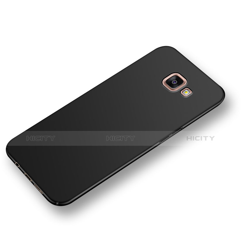 Handyhülle Hülle Kunststoff Schutzhülle Matt M02 für Samsung Galaxy A7 (2016) A7100 Schwarz groß
