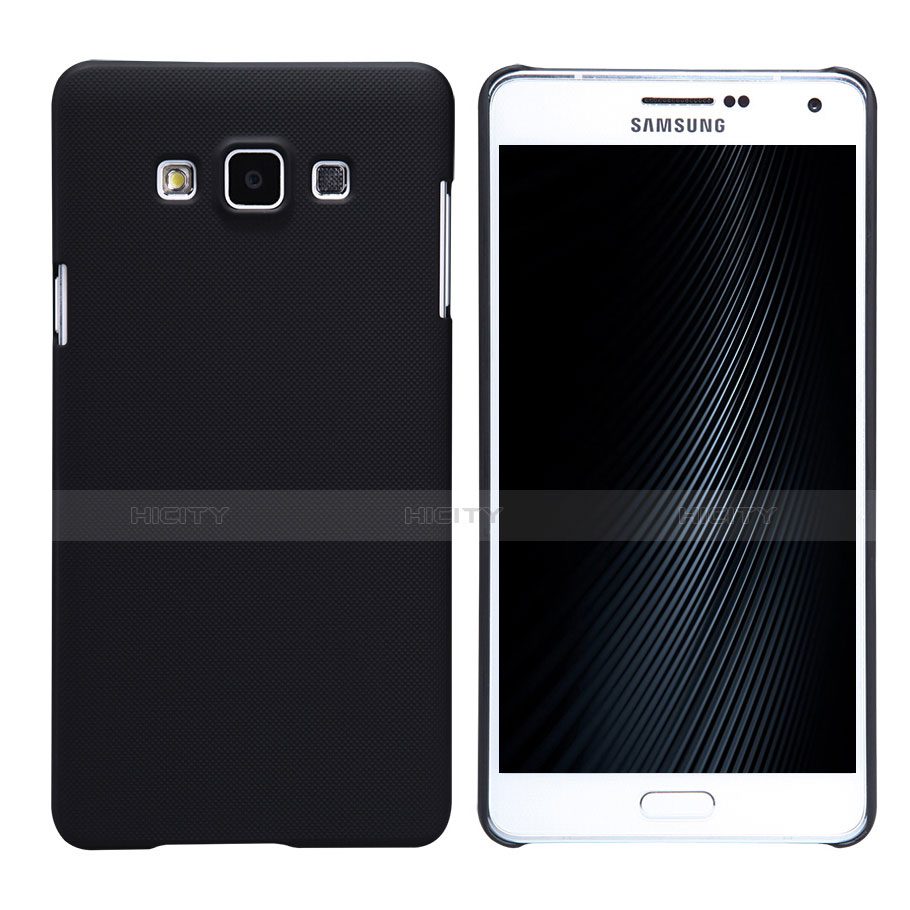 Handyhülle Hülle Kunststoff Schutzhülle Matt M02 für Samsung Galaxy A7 Duos SM-A700F A700FD Schwarz Plus