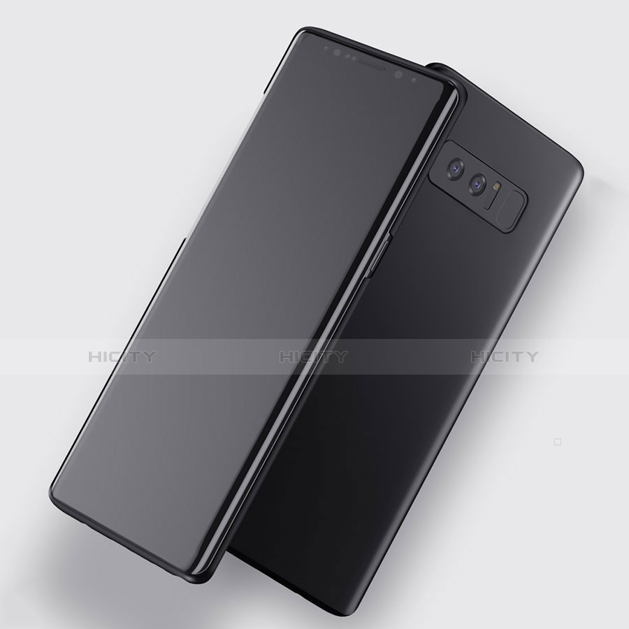 Handyhülle Hülle Kunststoff Schutzhülle Matt M02 für Samsung Galaxy Note 8 Duos N950F Schwarz groß