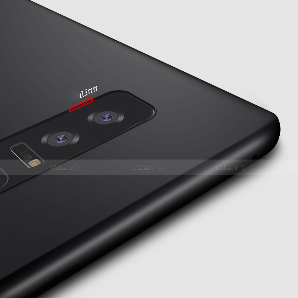 Handyhülle Hülle Kunststoff Schutzhülle Matt M02 für Samsung Galaxy Note 8 Duos N950F Schwarz groß