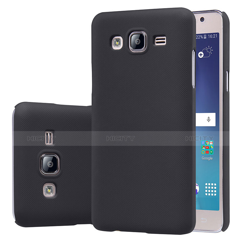 Handyhülle Hülle Kunststoff Schutzhülle Matt M02 für Samsung Galaxy On5 G550FY Schwarz Plus