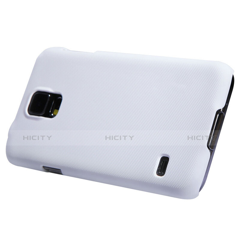 Handyhülle Hülle Kunststoff Schutzhülle Matt M02 für Samsung Galaxy S5 G900F G903F Weiß groß