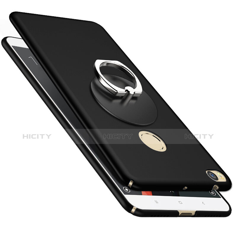 Handyhülle Hülle Kunststoff Schutzhülle Matt M02 für Xiaomi Mi Max 2 Schwarz groß