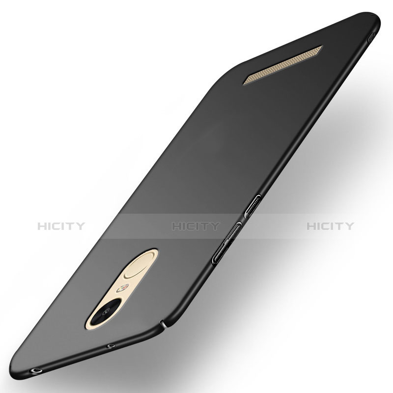 Handyhülle Hülle Kunststoff Schutzhülle Matt M02 für Xiaomi Redmi Note 3 Schwarz groß