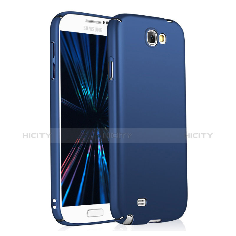 Handyhülle Hülle Kunststoff Schutzhülle Matt M03 für Samsung Galaxy Note 2 N7100 N7105 Blau Plus