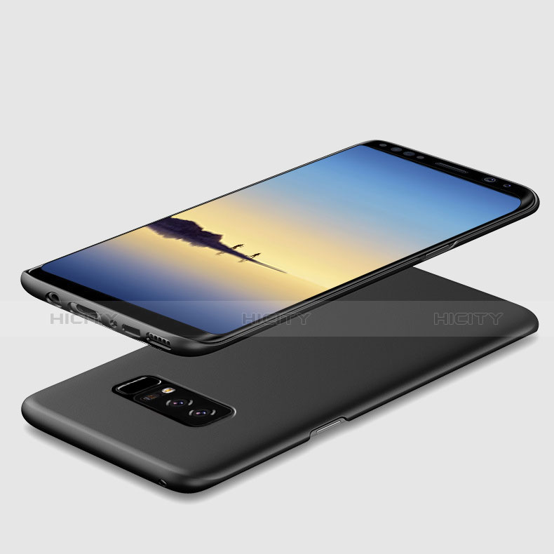 Handyhülle Hülle Kunststoff Schutzhülle Matt M03 für Samsung Galaxy Note 8 Schwarz