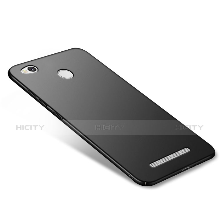 Handyhülle Hülle Kunststoff Schutzhülle Matt M03 für Xiaomi Redmi 3 High Edition Schwarz groß