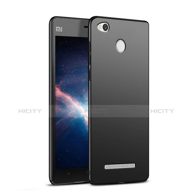 Handyhülle Hülle Kunststoff Schutzhülle Matt M03 für Xiaomi Redmi 3 Pro Schwarz Plus